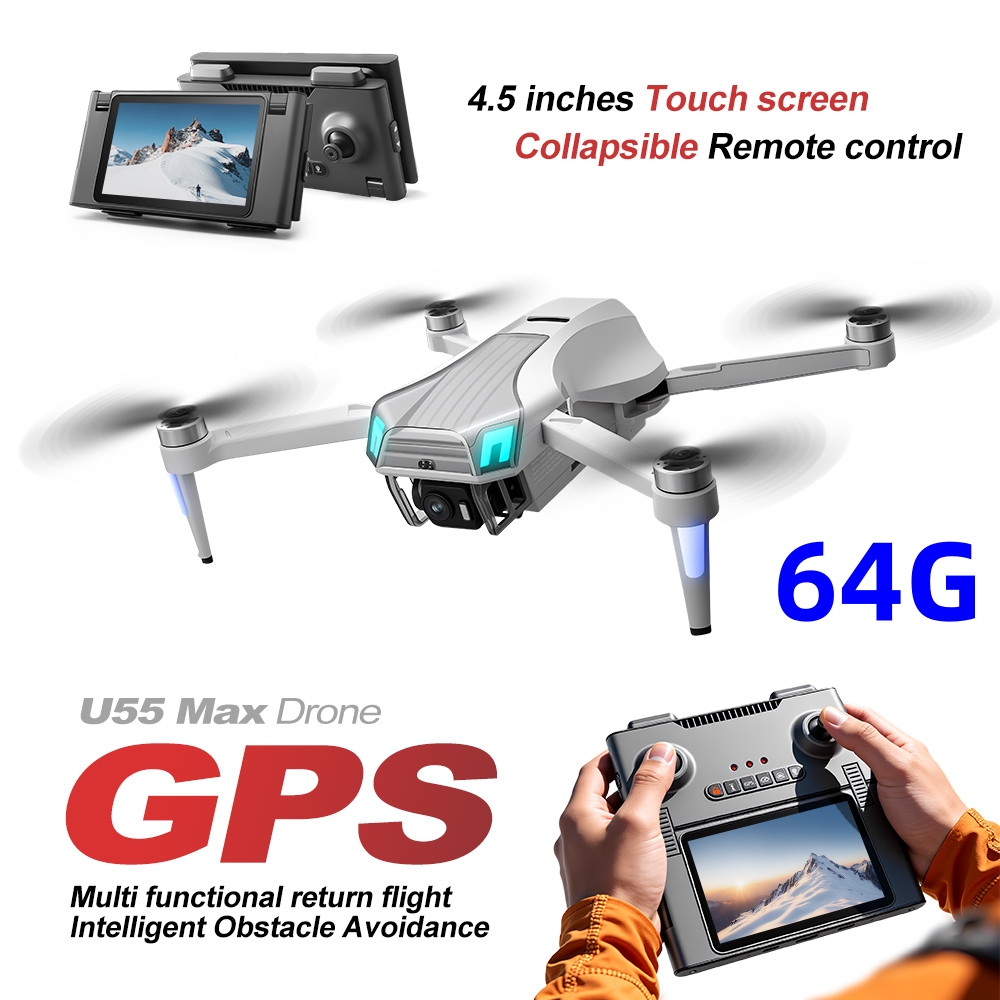 Drone NCZOBOE U55 RC com Câmer - Drone Gimbal 3 Axis avaliação e preço